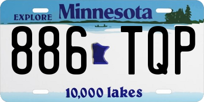MN license plate 886TQP