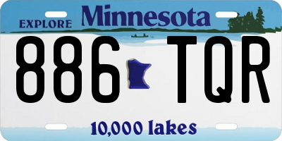 MN license plate 886TQR