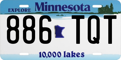 MN license plate 886TQT