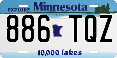 MN license plate 886TQZ