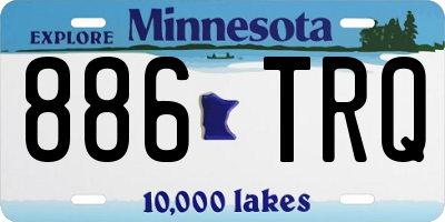 MN license plate 886TRQ