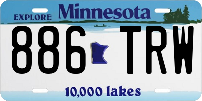 MN license plate 886TRW