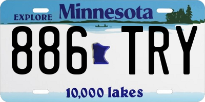 MN license plate 886TRY