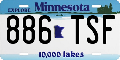 MN license plate 886TSF
