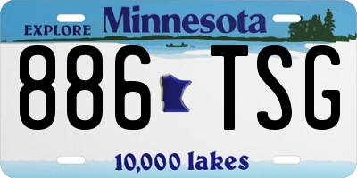 MN license plate 886TSG