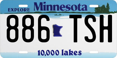 MN license plate 886TSH