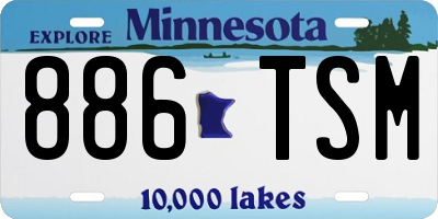 MN license plate 886TSM