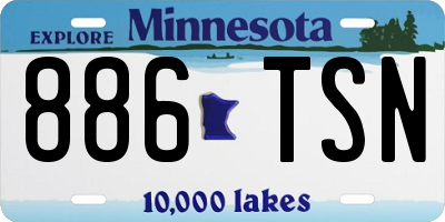 MN license plate 886TSN