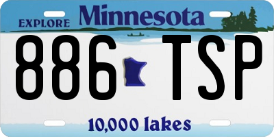MN license plate 886TSP