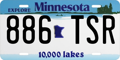 MN license plate 886TSR