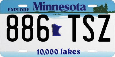 MN license plate 886TSZ