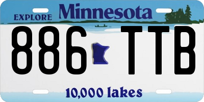 MN license plate 886TTB