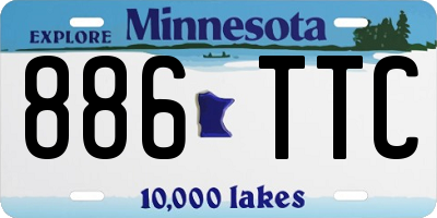 MN license plate 886TTC