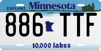 MN license plate 886TTF