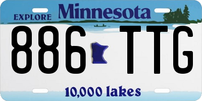 MN license plate 886TTG