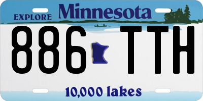 MN license plate 886TTH