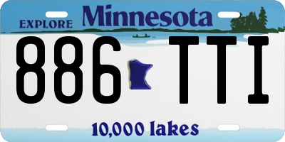 MN license plate 886TTI