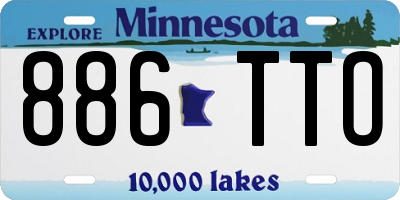 MN license plate 886TTO