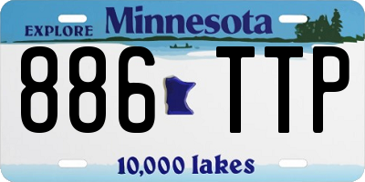 MN license plate 886TTP