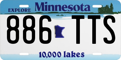 MN license plate 886TTS