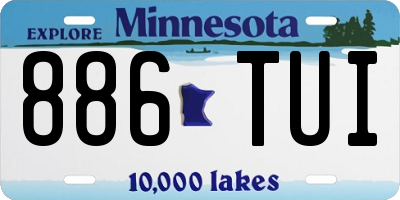 MN license plate 886TUI
