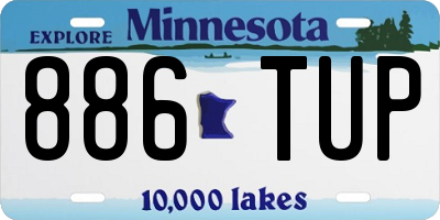 MN license plate 886TUP