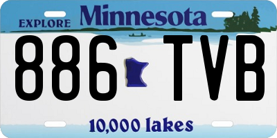 MN license plate 886TVB