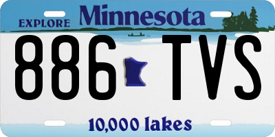 MN license plate 886TVS