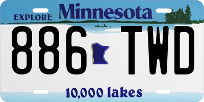 MN license plate 886TWD