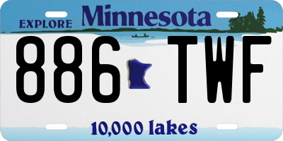MN license plate 886TWF
