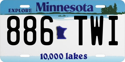 MN license plate 886TWI