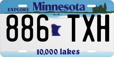 MN license plate 886TXH