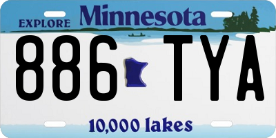 MN license plate 886TYA