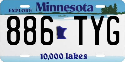 MN license plate 886TYG