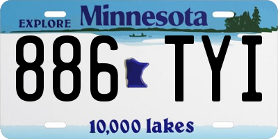 MN license plate 886TYI