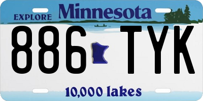 MN license plate 886TYK