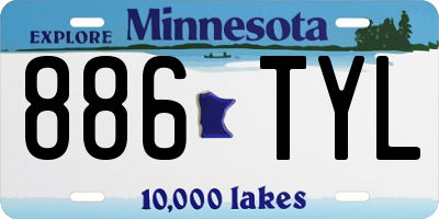 MN license plate 886TYL