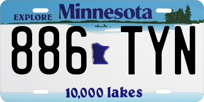 MN license plate 886TYN