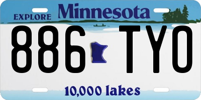 MN license plate 886TYO