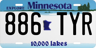MN license plate 886TYR