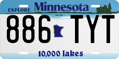 MN license plate 886TYT