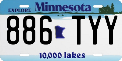 MN license plate 886TYY