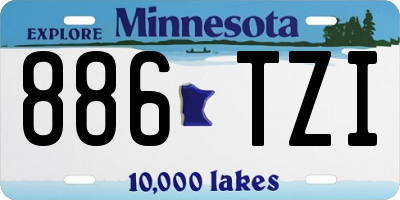 MN license plate 886TZI
