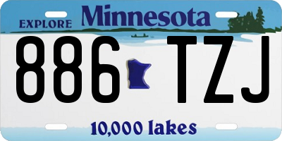 MN license plate 886TZJ