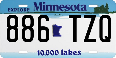 MN license plate 886TZQ