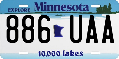 MN license plate 886UAA