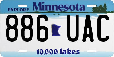 MN license plate 886UAC