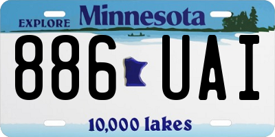 MN license plate 886UAI