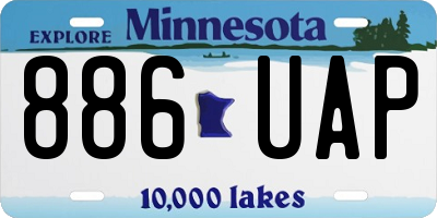 MN license plate 886UAP