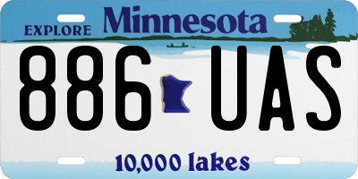 MN license plate 886UAS